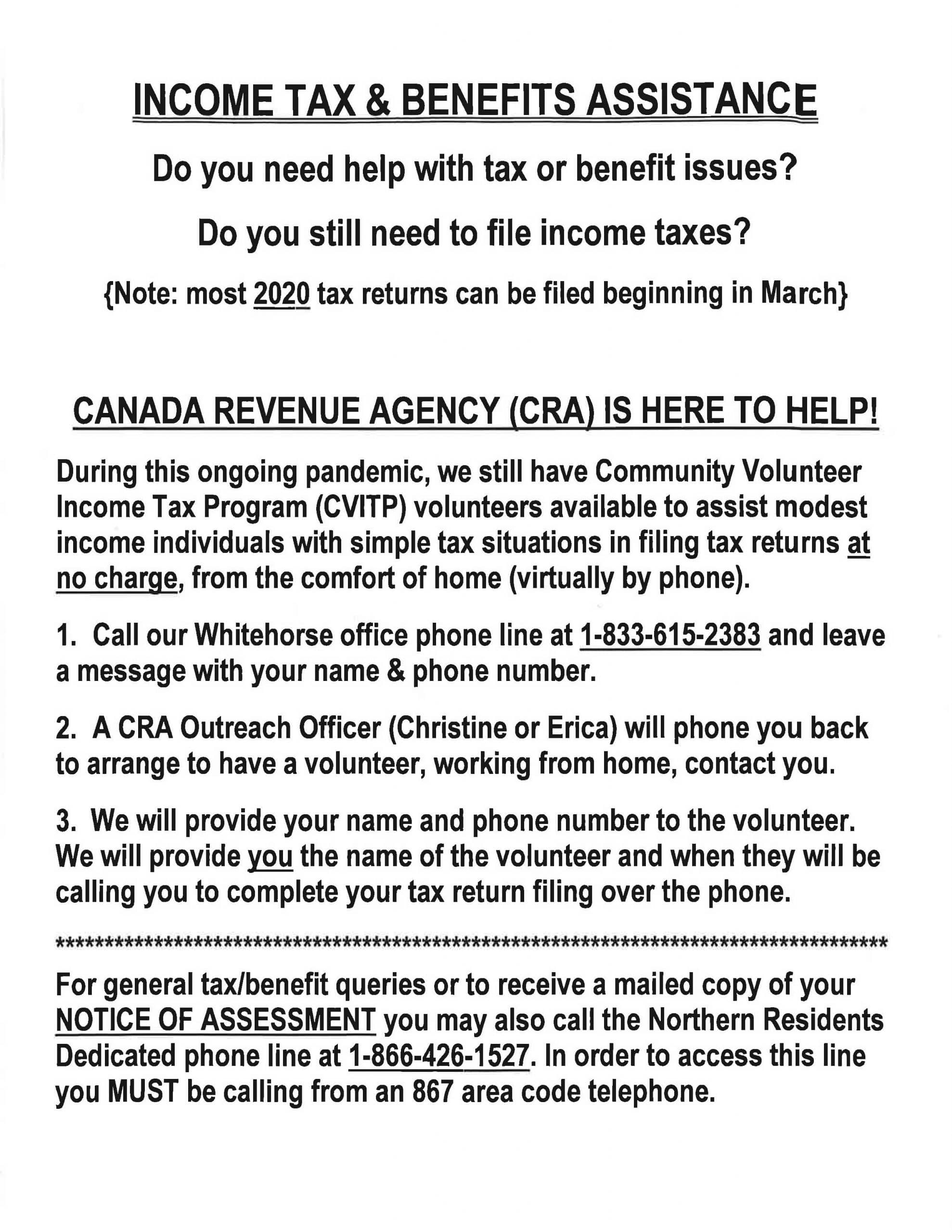 Service Canada and Canada Revenue Agency Virtual Telephone Outreach